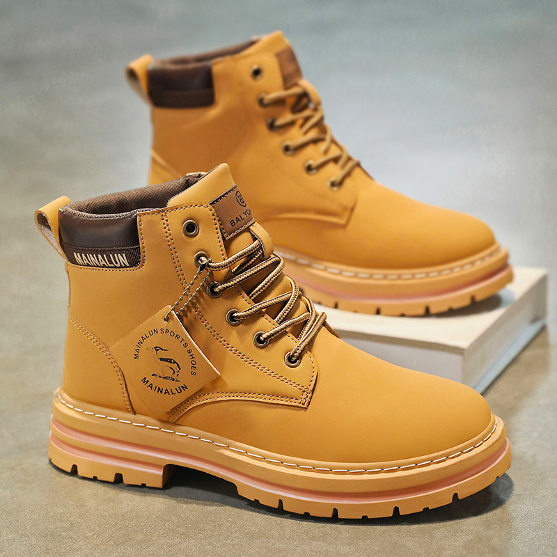 Guipure Lace Panel - Sepatu Boots Pria Klasik High Top