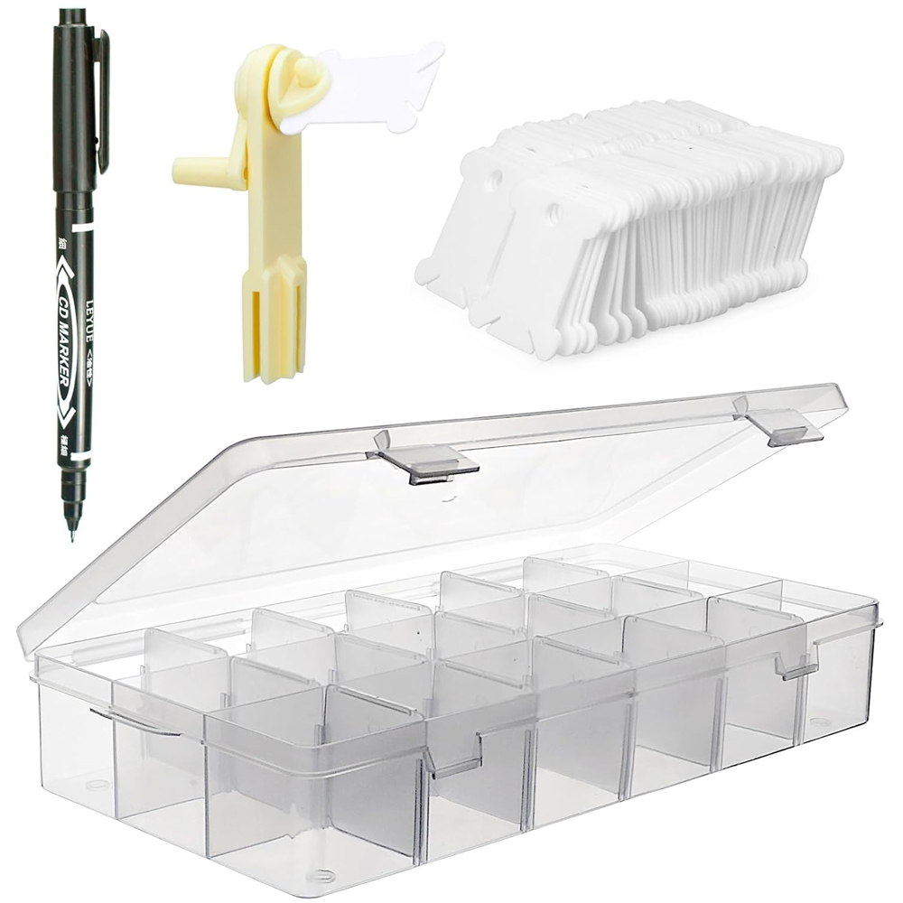 Craft Embellishment Storage - Kotak Penyimpanan Benang Sulaman 18 Kompartemen