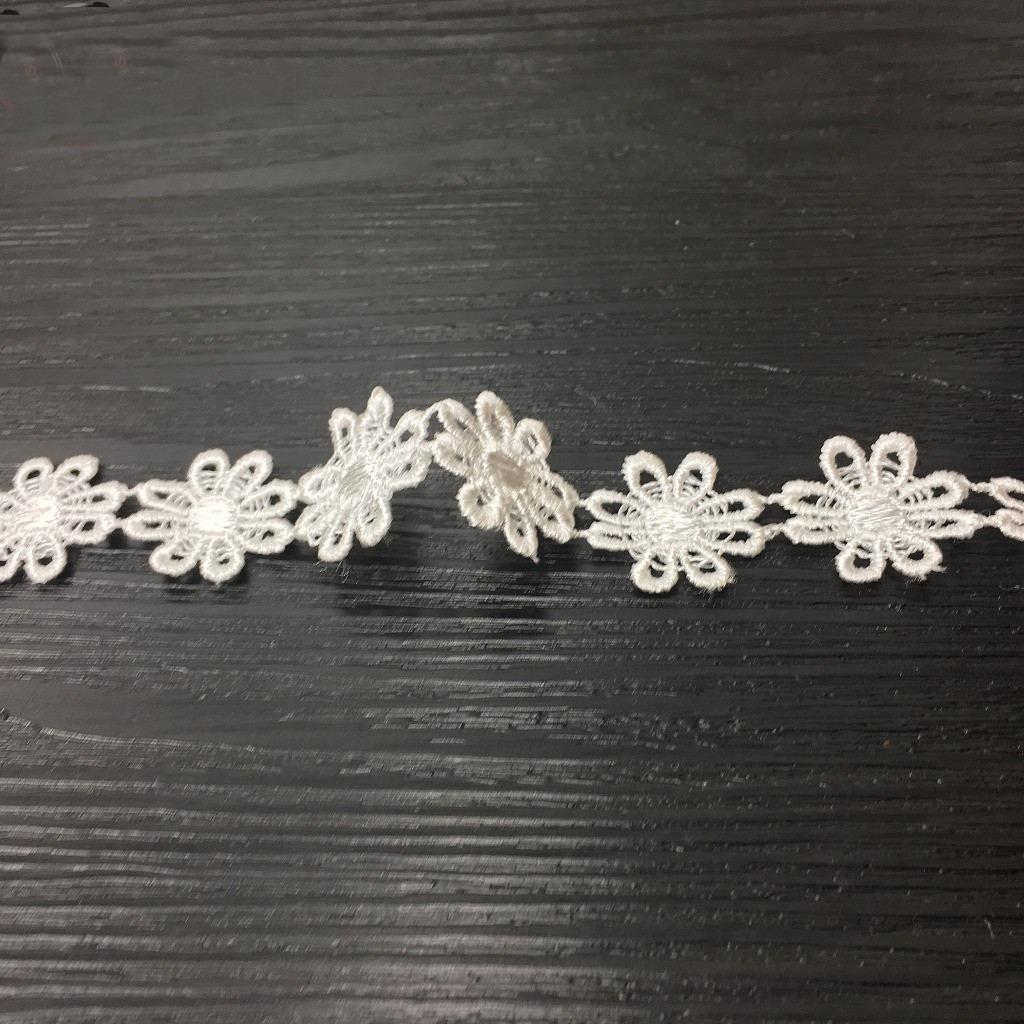 Lace Ribbon Trim - Kain Renda Garmen Bunga Berongga Lucu