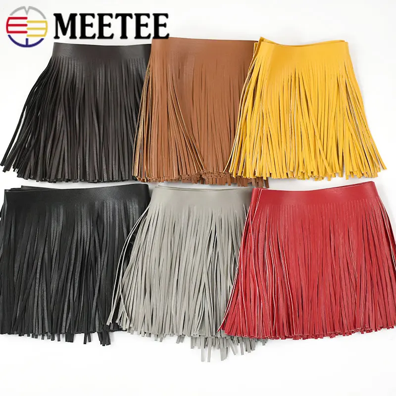 Fringe Ribbon Sewing - 1Meter Meetee Ribbon PU kulit rumbai
