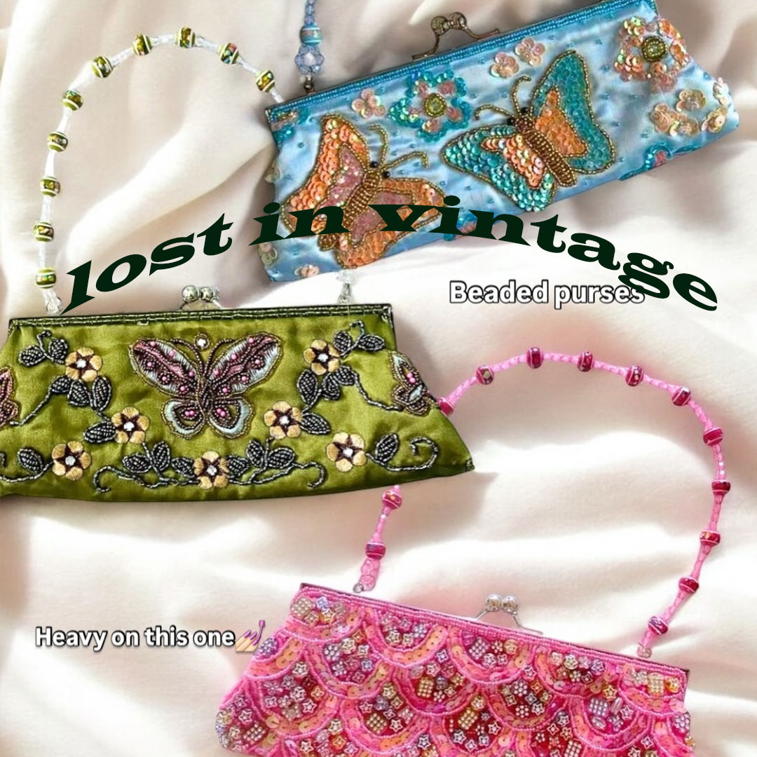 Applique Patch Flower - Tas Malam Bunga Daun Manik-manik Glitter