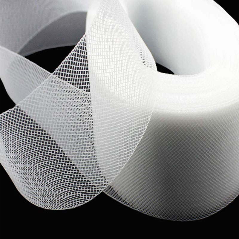 Crystal Mesh Fabric - 1-10cm Flat polos keras kaku kaku