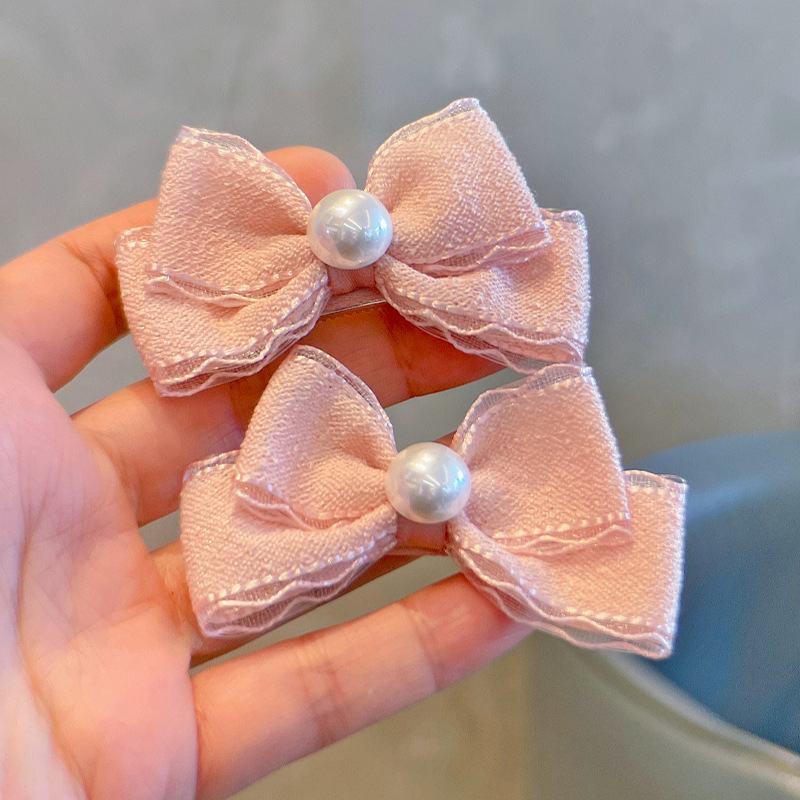 Lace Ribbon Trim - 48 buah/lot klip rambut pita Trim