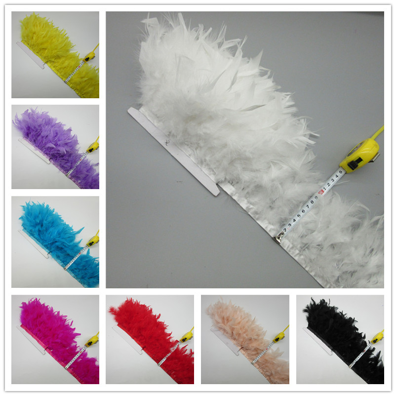 2 Yard Bulu Kalkun Hiasan Bulu - Feather Trim Marabou ulasan dan harga