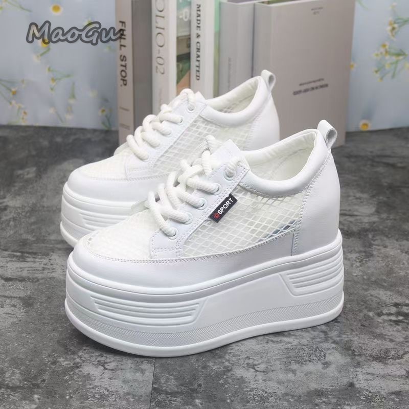 Tenis De Mujer Sepatu Platform - Guipure Lace Panel ulasan dan harga