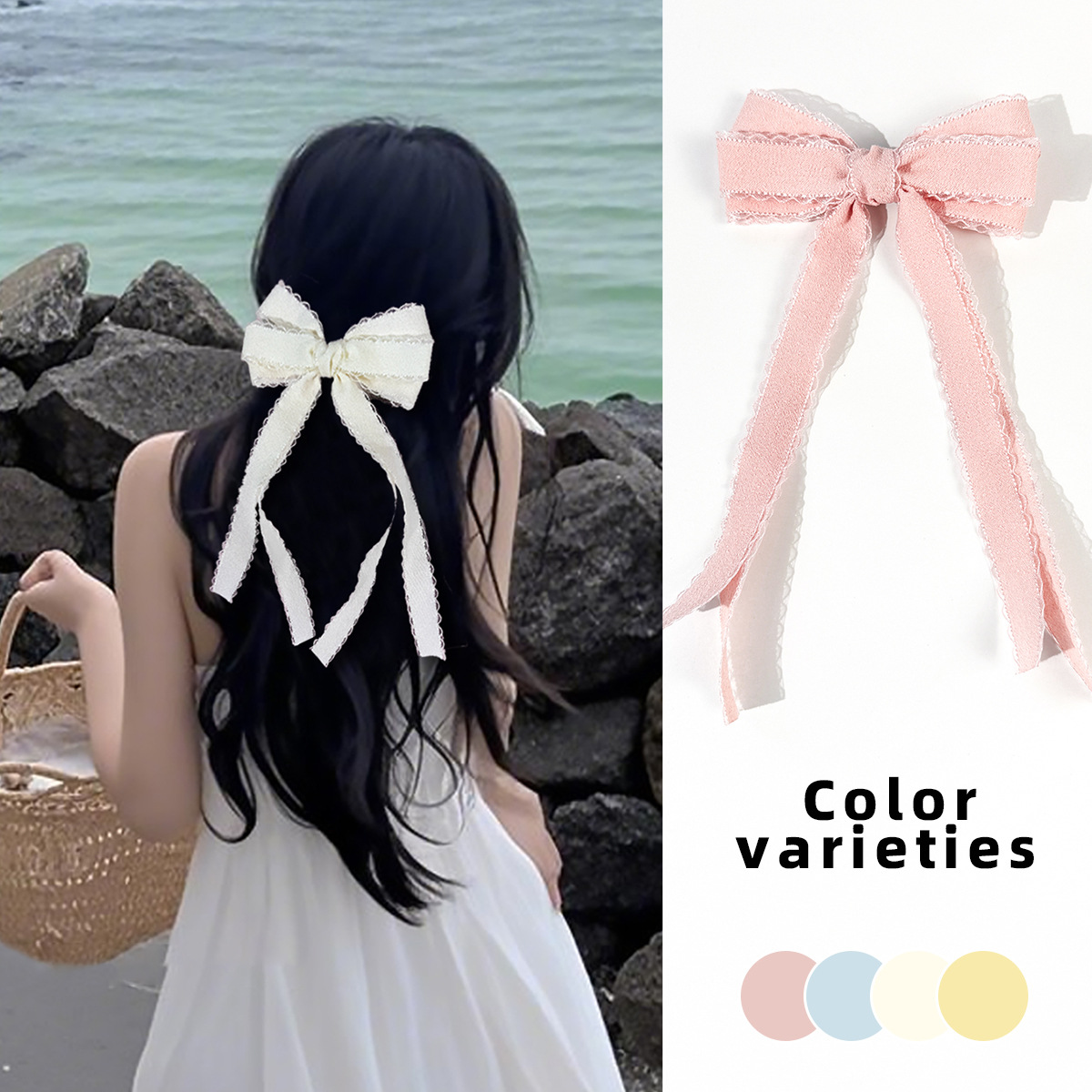 20pc Jepit Rambut Rumbai Panja - Lace Ribbon Trim ulasan dan harga