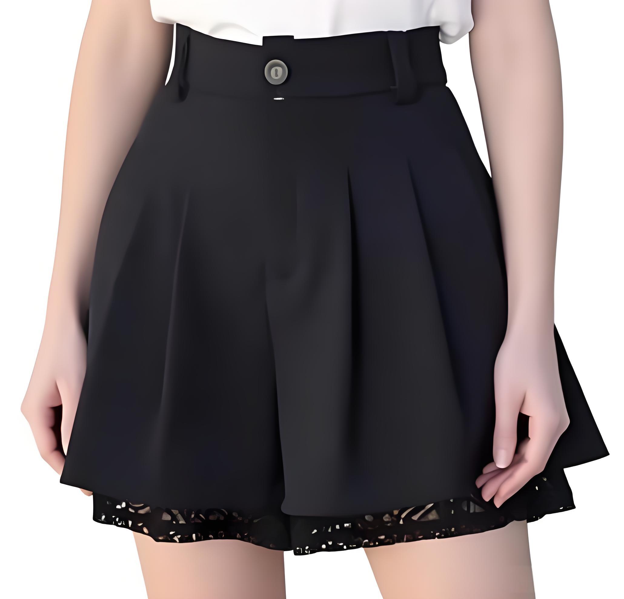 Celana Kulot Wanita Berpinggan - Elastic Lace Trim ulasan dan harga