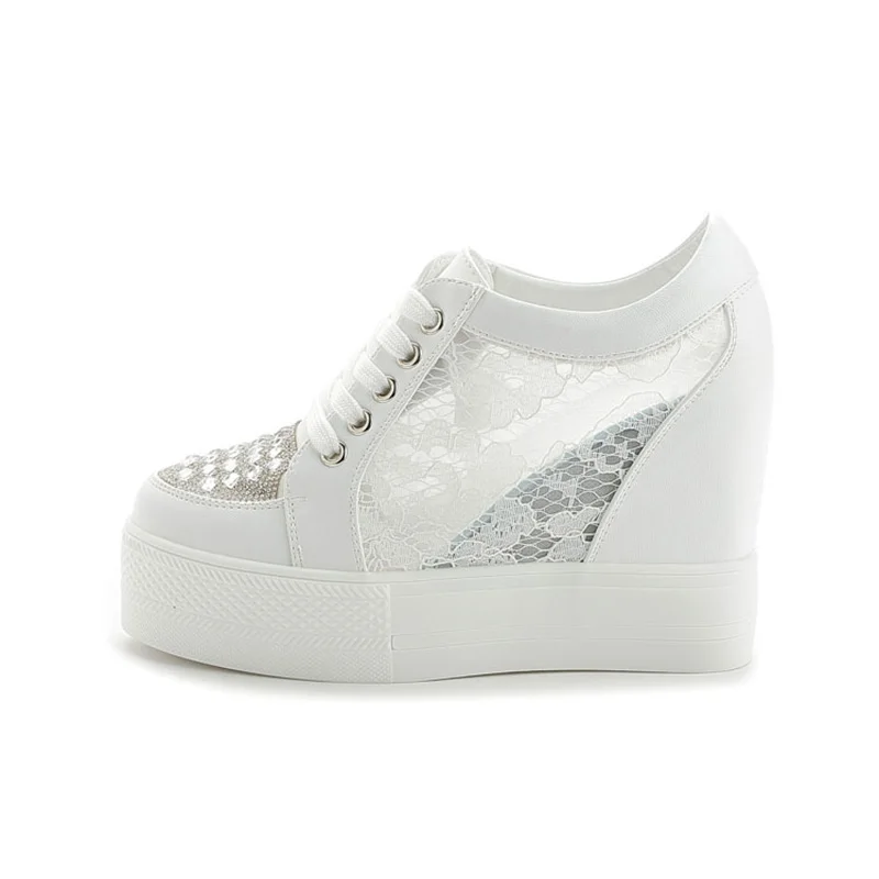 Sepatu kets modis untuk wanita - Crystal Mesh Fabric ulasan dan harga