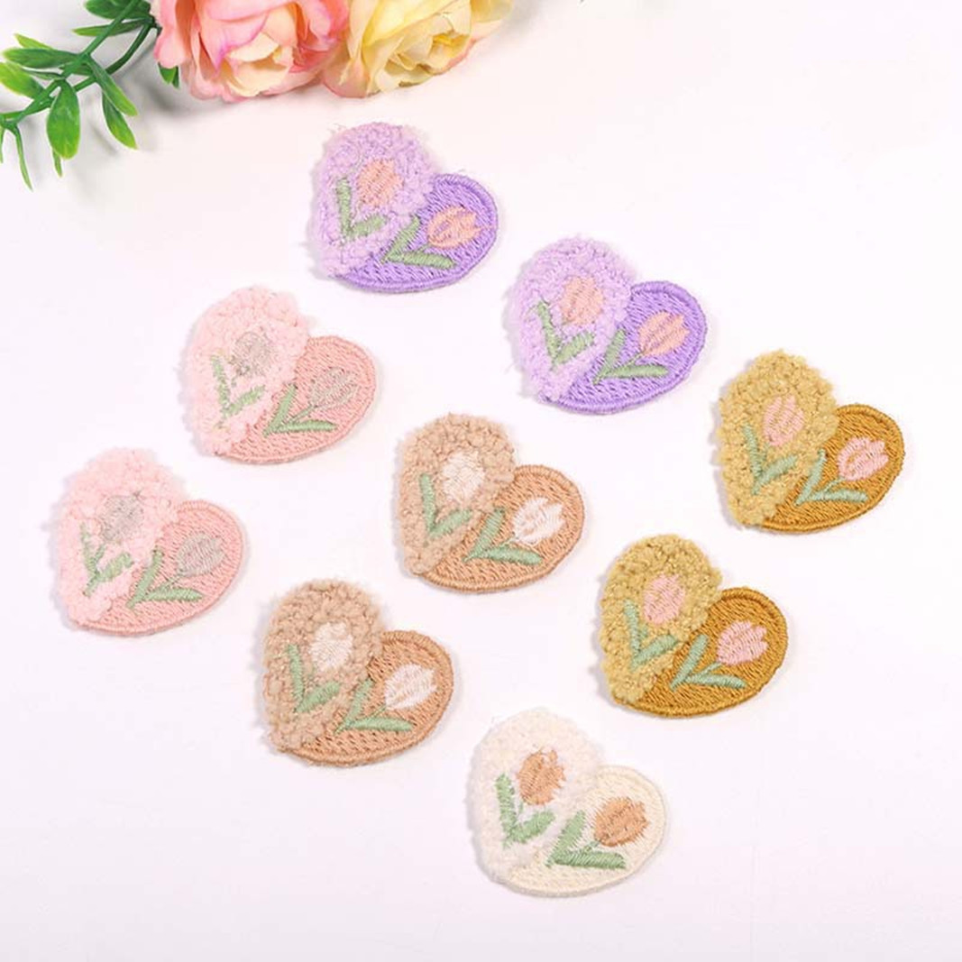 Applique bunga cinta mewah wol - Applique Patch Flower ulasan dan harga