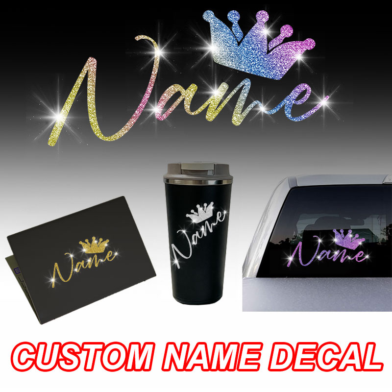 1 Buah Stiker Mahkota dan Nama - Glitter Vinyl Roll ulasan dan harga