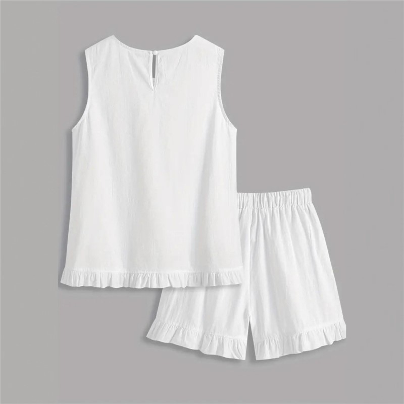 Set Pakaian Wanita Musim Panas - Elastic Lace Trim ulasan dan harga