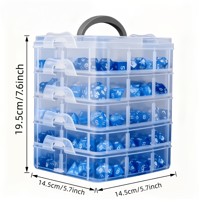 Kotak penyimpanan transparan 5 - Craft Embellishment Storage ulasan dan harga