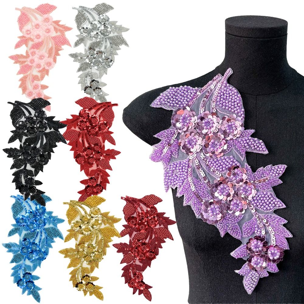 Patch Bordir Bunga Payet 3D un - Applique Patch Flower ulasan dan harga