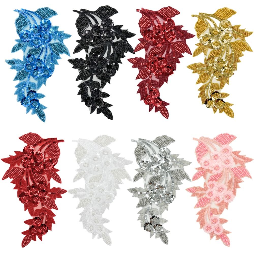 Patch Bordir Bunga Payet 3D un - Applique Patch Flower ulasan dan harga