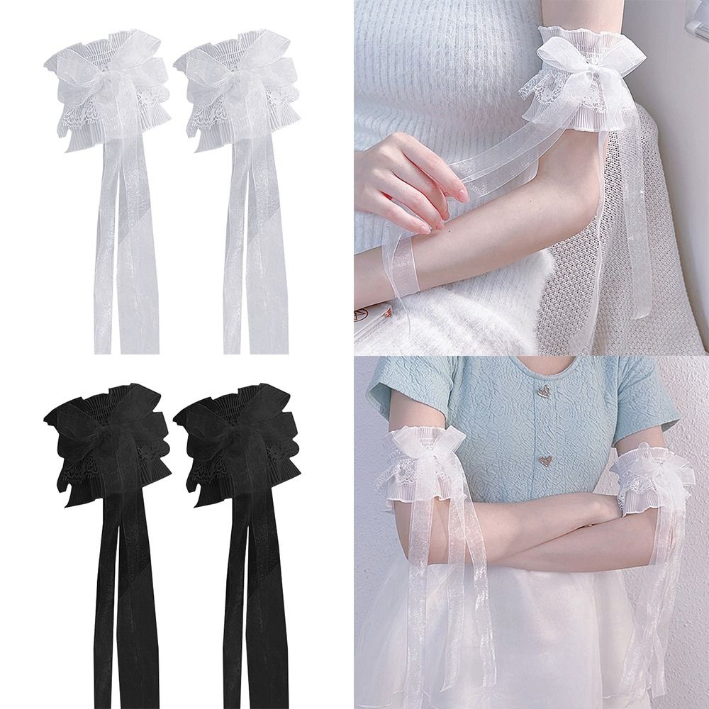 Penghangat lengan lengan ikata - Lace Ribbon Trim ulasan dan harga