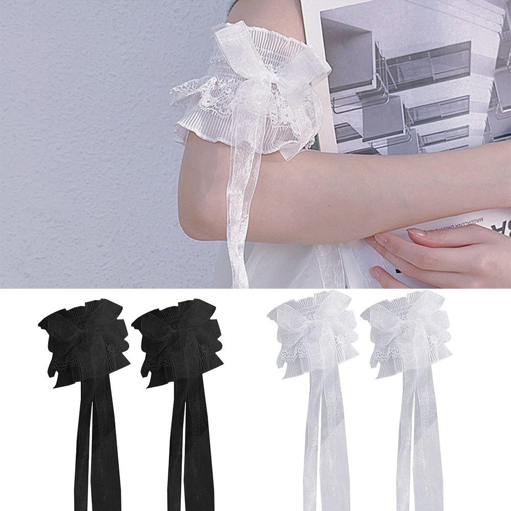Penghangat lengan lengan ikata - Lace Ribbon Trim ulasan dan harga