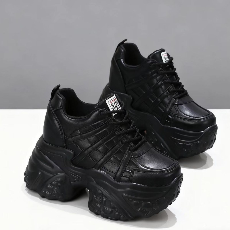 Sepatu Sneakers Platform Wedge - Guipure Lace Panel ulasan dan harga